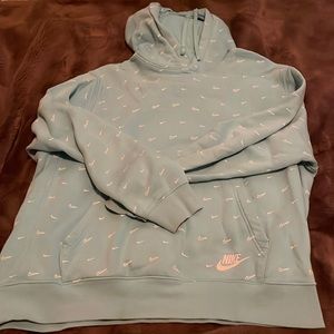Nike light blue hoodie